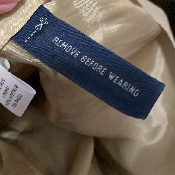 Banana Republic 100% Silk Midi Skirt Womens 4 gathered ruffles Champaign beige - Picture 9 of 12